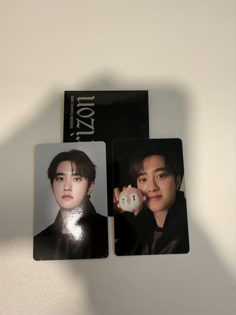 EXhOrizon Random Trading Card Set (Category: K-Wave) located in Kuala Lumpur. Submitted by sojunnie (Listing ID 1451412053, Image 2). Description: - Kai set RM45 -DO set RM45 - Chanyeol RM30 -Suho RM30 -Sehun selfie RM30 Meet up only. MRT station.