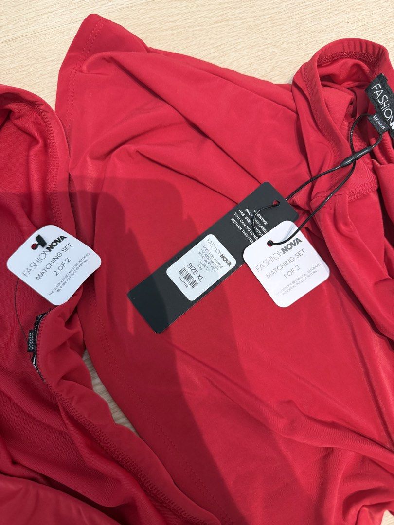 Fashion Nova Red Coordinates (Category: Sets or Coordinates) located in Manila. Submitted by shopelainevillapando (Listing ID 1451365721, Image 3). Description: .