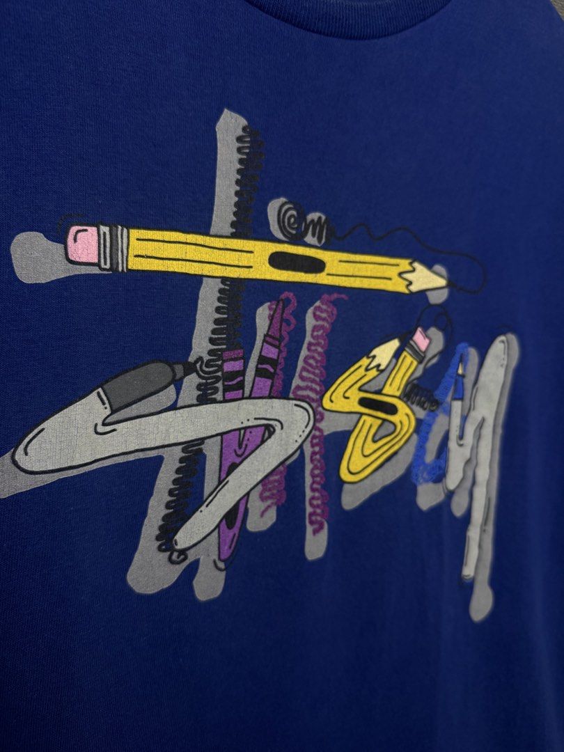 For sale authentic stussy pencil (Category: Tshirts & Polo Shirts ) located in Taguig. Submitted by thasmallph (Listing ID 1451375501, Image 2). Description: Authentic legit Good condition Minimal crack Dimes Width 23 Length 29.