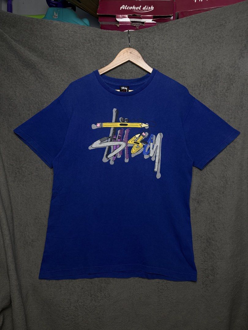 For sale authentic stussy pencil (Category: Tshirts & Polo Shirts ) located in Taguig. Submitted by thasmallph (Listing ID 1451375501, Image 1). Description: Authentic legit Good condition Minimal crack Dimes Width 23 Length 29.