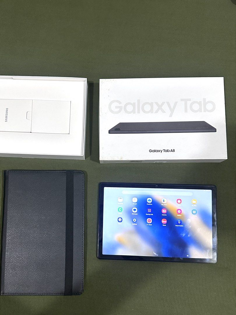 Galaxy Tab A8 64GB with box and case (Category: Android) located in Taguig. Submitted by graceeeee. (Listing ID 1451430318, Image 2). Description: - Samsung Galaxy Tab A8 - Excellent condition - No issues, no scratches, used indoors for 2-3 times only - 64GB Internal Storage - Includes original box and charger; unused charger and wired earphones - Comes with a case that can be used as stand - Can check before purchase if meetup - Payment first fo