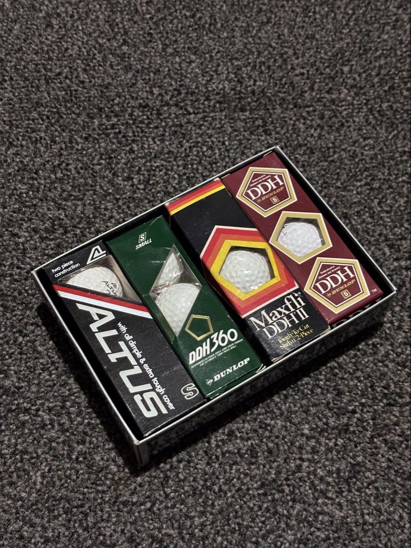 Golf Ball Set Dunlop, Bridgestone, Maxfli (Category: Golf) located in Bulacan. Submitted by thriftstarph (Listing ID 1451337344, Image 3). Description: PLEASE READ THE DESCRIPTION BELOW‼️ Golf Ball Set (14pcs) -BRIDGESTONE ALTUS -DDH 360 DUNLOP -DDH II MAXFLI DUNLOP -DDH DUNLOP (RED).