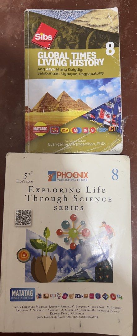 Grade 8 Books (Category: Textbooks) located in Legazpi City. Submitted by mommy_len (Listing ID 1451513502, Image 3). Description: Used Books No Answers Great Condition 2k- Take all plus SF.