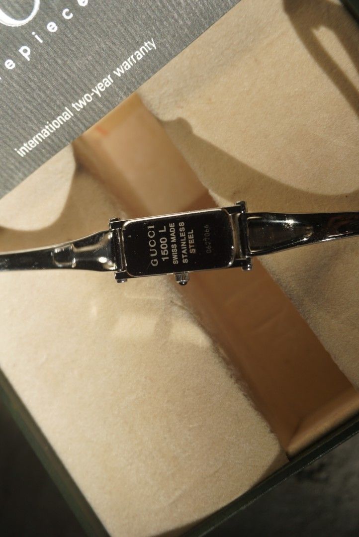Gucci Watch (Category: Luxury Watches) located in Apalit. Submitted by marketph (Listing ID 1451460137, Image 2). Description: 🇮🇹 Gucci 1500L - Authentic Gucci 1500 L Watch - Original Box Included - Warranty Card Included - Attached appraisal copy for reference. Reasonable offers only, please..