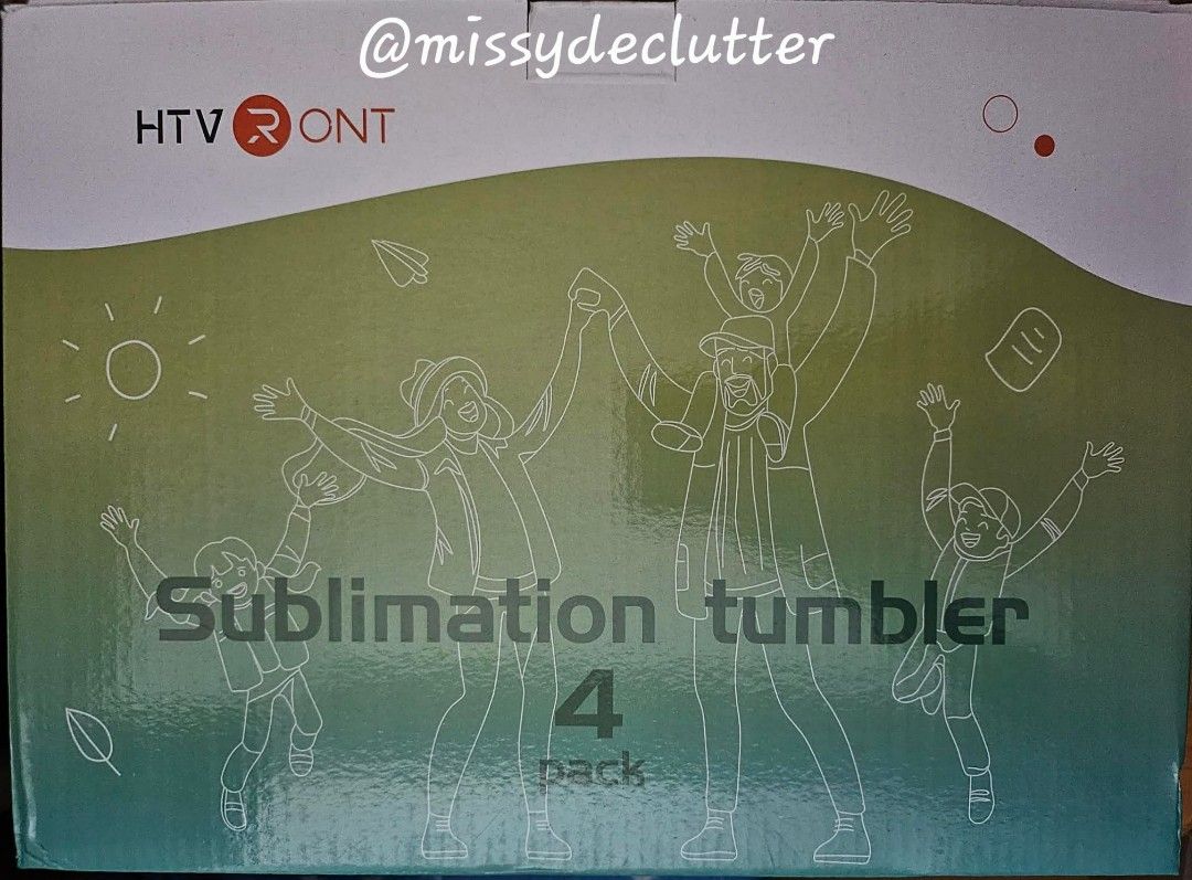 HTVRONT 4-pack Sublimation Tumbler (Category: Water Bottles & Tumblers) located in Makati City. Submitted by missydeclutter (Listing ID 1451437744, Image 1). Description: Rush sale / quit business / moving out (until July 25 only) !!! HTVRONT 4-pack Sublimation Tumbler. 4 sets of tumbler with straw and brush per box. 3 boxes available. P700 per box. No to sensi. Outer box faded or dirtied (but items inside are safe and intact) Cash if meet-up. Pa