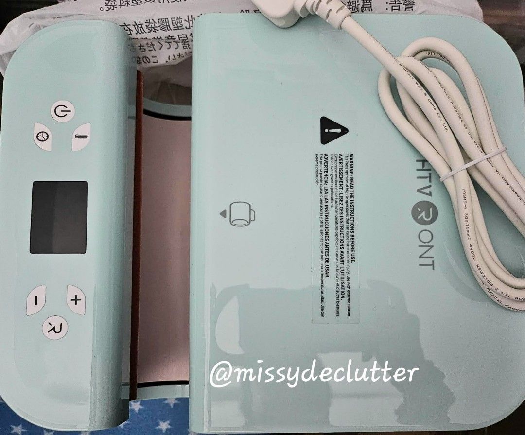 HTVRONT Auto Tumbler Heat Press (Category: Craft Supplies & Tools) located in Makati City. Submitted by missydeclutter (Listing ID 1451440303, Image 3). Description: Rush sale / quit business / moving out (until July 25 only) !!! HTVRONT Auto Tumbler Heat Press. Used once to test. In very good working condition. Dimensions: 13x11x6.3in (328x278x160mm) Weight: 9.48lbs (4.3kg) Cash if meet-up. Payo if delivery via SDD. SF paid by buyer..