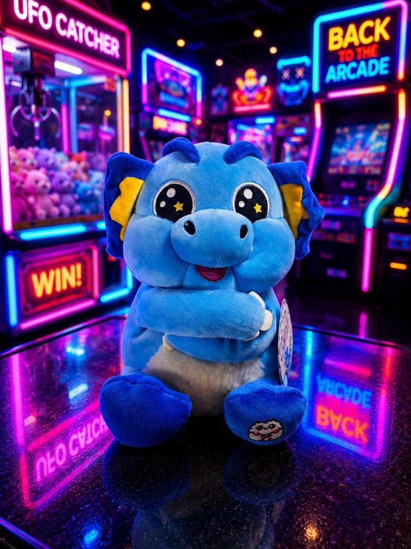 Hugsees Dan 8" (Category: Plushies & Soft Toys) located in Manila. Submitted by pixelpicker (Listing ID 1451324595, Image 1). Description: - Adorable blue plush toy - Features big starry eyes - Yellow accents on ears and cheeks - Light gray belly - Blue feet with embroidered faces - Soft and huggable - Ideal for kids and collectors.