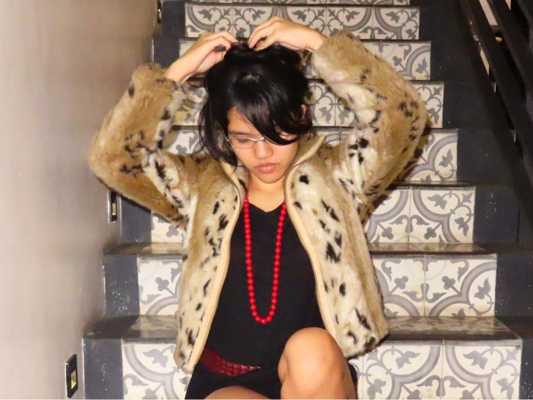 [INCH CHECK] incede leopard deer cheetah print fur coat jacket (Category: Coats, Jackets and Outerwear) located in Baguio. Submitted by decalcomanias (Listing ID 1451475897, Image 2). Description: measurements washtags in the pics mod jnt mop gcash.