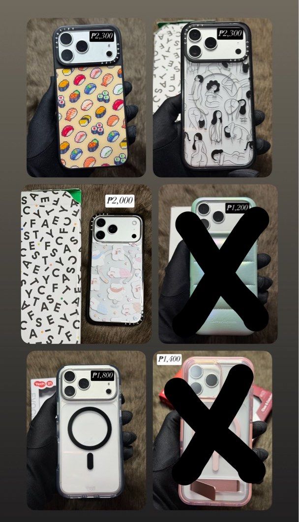 iphone 17 pro max case all authentic (Category: Cases & Sleeves) located in Quezon City. Submitted by mva08 (Listing ID 1449534500, Image 2). Description: ✨FOR SALE ONLY / NO TRADES ***ALL FOR IPHONE 17 PRO MAX*** ✨EXCELLENT TO LIKE NEW CONDITION ✨EXPECT MINOR SIGNS OF USAGE PO SA IBA KASI NORMAL NA YAN SA USED 😉 ✨SOME WITH HYDROGEL NA ✨CAN SEND PICS UPON REQUEST PO 🛵LALAMOVE READY (SAGOT MO PO) 🛵FOR PROVINCIAL - J&T (NO COD) 📍DILIMAN QUEZON 