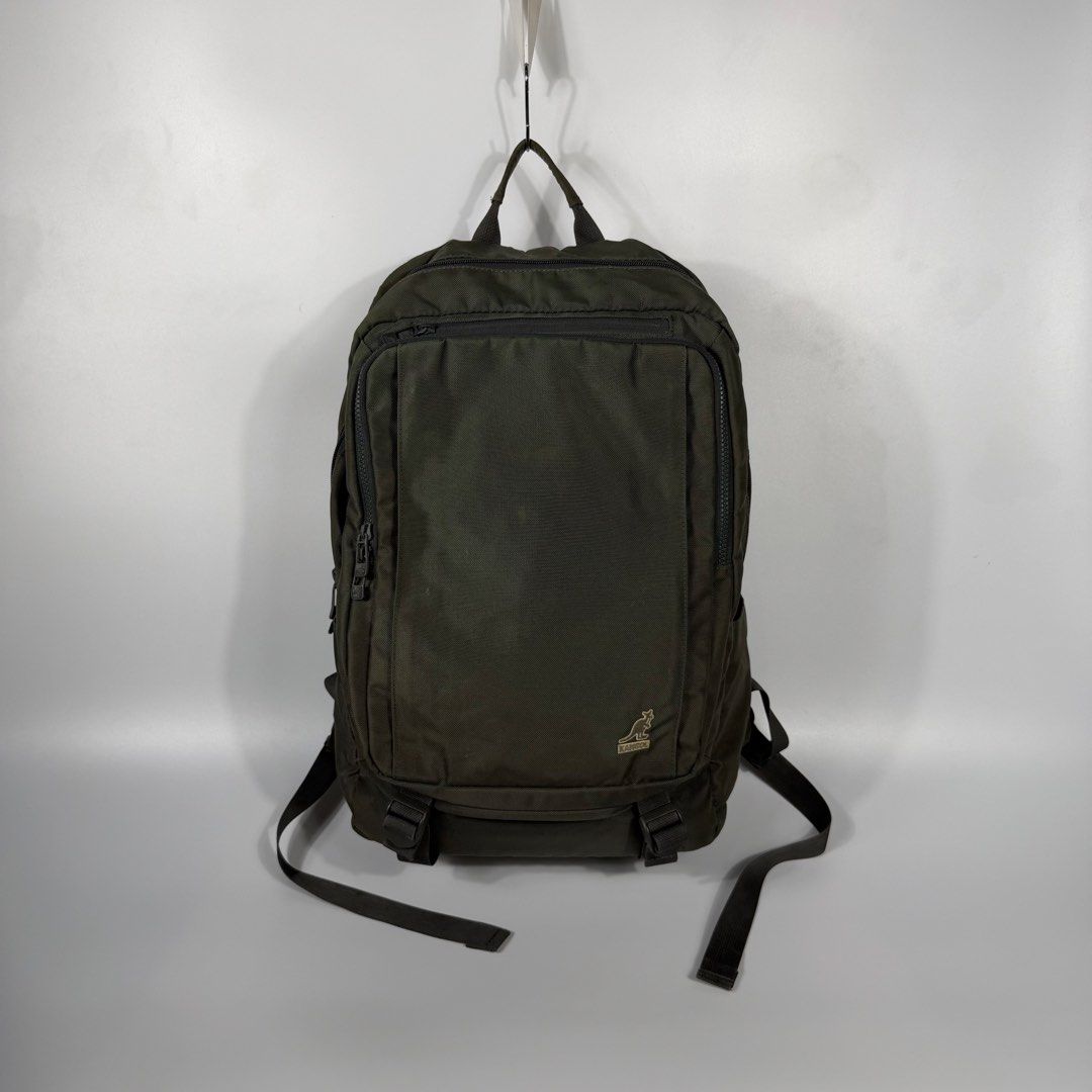 Kangol Geo Backpack (Category: Backpacks) located in Bacolod City. Submitted by freshstuff13 (Listing ID 1451449639, Image 1). Description: Kangol Geo Backpack Excellet Condition - Material: 100% Nylon Made with highly durable nylon fabric, it offers excellent lightweight properties and is water-resistant. The details are minimized as much as possible and emphasized a fresh look with a clean, uncluttered exterior. It has a book band that provides