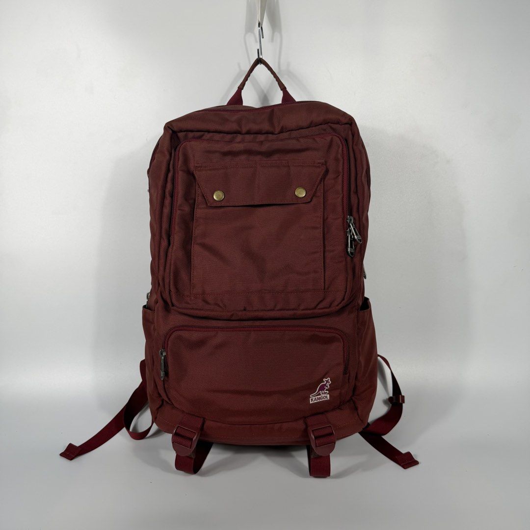 Kangol Hidden Backpack (Category: Backpacks) located in Bacolod City. Submitted by freshstuff13 (Listing ID 1451344883, Image 1). Description: Kangol Hidden Backpack Excellent Condition INFORMATION - Size: W29cm X H 46cm X D 14cm One-point genus: W42cm X H27cm Capacity: 21L Material: 100% nylon (8400) The laptop pocket and main pocket are separated, making storage convenient. The front pocket has a magnetic closure. A leather key ring is stored s
