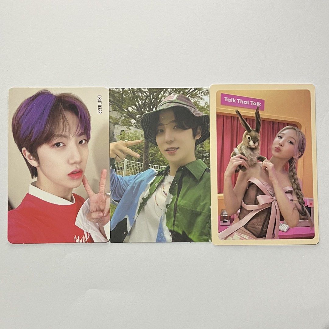 KPOP Photocards (Newjeans, SEVENTEEN, more) (Category: K-Wave Merchandise) located in San Manuel. Submitted by 17thheaven95453 (Listing ID 1451446028, Image 3). Description: SET A (Newjeans) - 120 SET B (SEVENTEEN) - 180 SET C (Random) - 100 prices are negotiable!!.