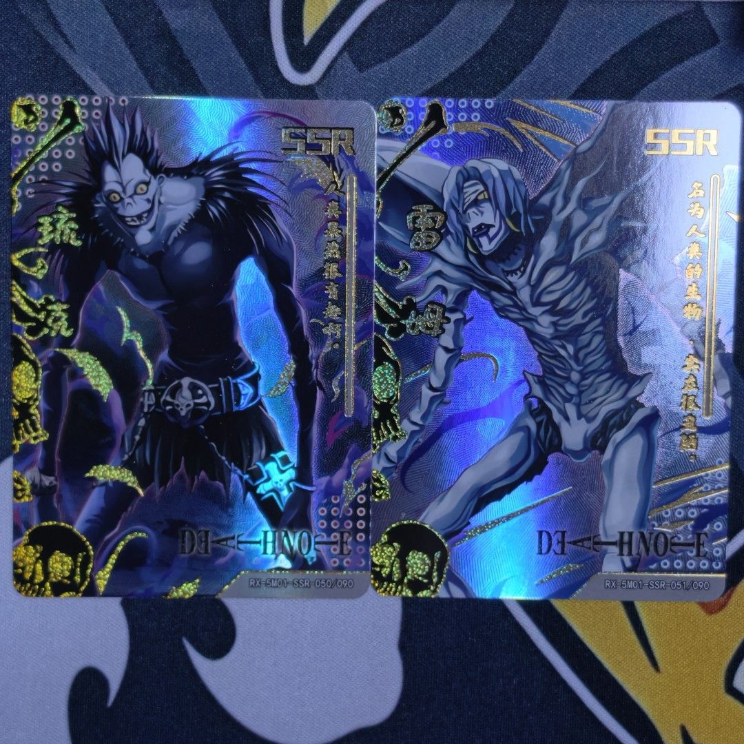 Legend Fire: Death Note SSR Set - Rem and Ryuk (Category: Raw Singles) located in Valenzuela. Submitted by tquest (Listing ID 1451484719, Image 1). Description: Death Note SSR Set: Rem and Ryuk 💥China Collectible Cards Unlicensed 💰Price:P150 •Condition: LP-NM (Sleeve) •Brand: Legend Fire Card Series [Phased out] 💵Payment: Gcash, GoTyme, Maya, Bank Transfer 🚚Delivery: LBC, J&T, JRS, Lalamove or Grab This item fits LBC Sakto Pouch: •LSG Rate (M