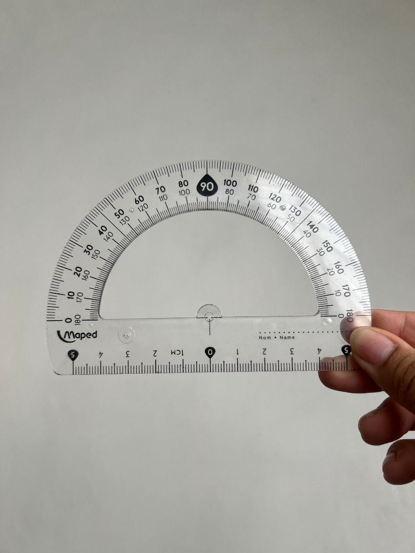 Maped 360° & 180° Protractor + Square Triangle Ruler (Category: Stationery & School Supplies) located in Pasig City. Submitted by hazzelle.co (Listing ID 1451383748, Image 3). Description: FOR DECLUTTERING LOC: PASIG ISSUE: WALA INCLUSION: 1 x Maped 360° Circular Protractor 1 x Maped 180° Protractor / Ruler 1 x Maped Set Square / Triangle Ruler ORIG PRICE: - SELLING PRICE: - RFS: decluttering MOP: - Online Payment - COD via tikt0k (+30% of total 