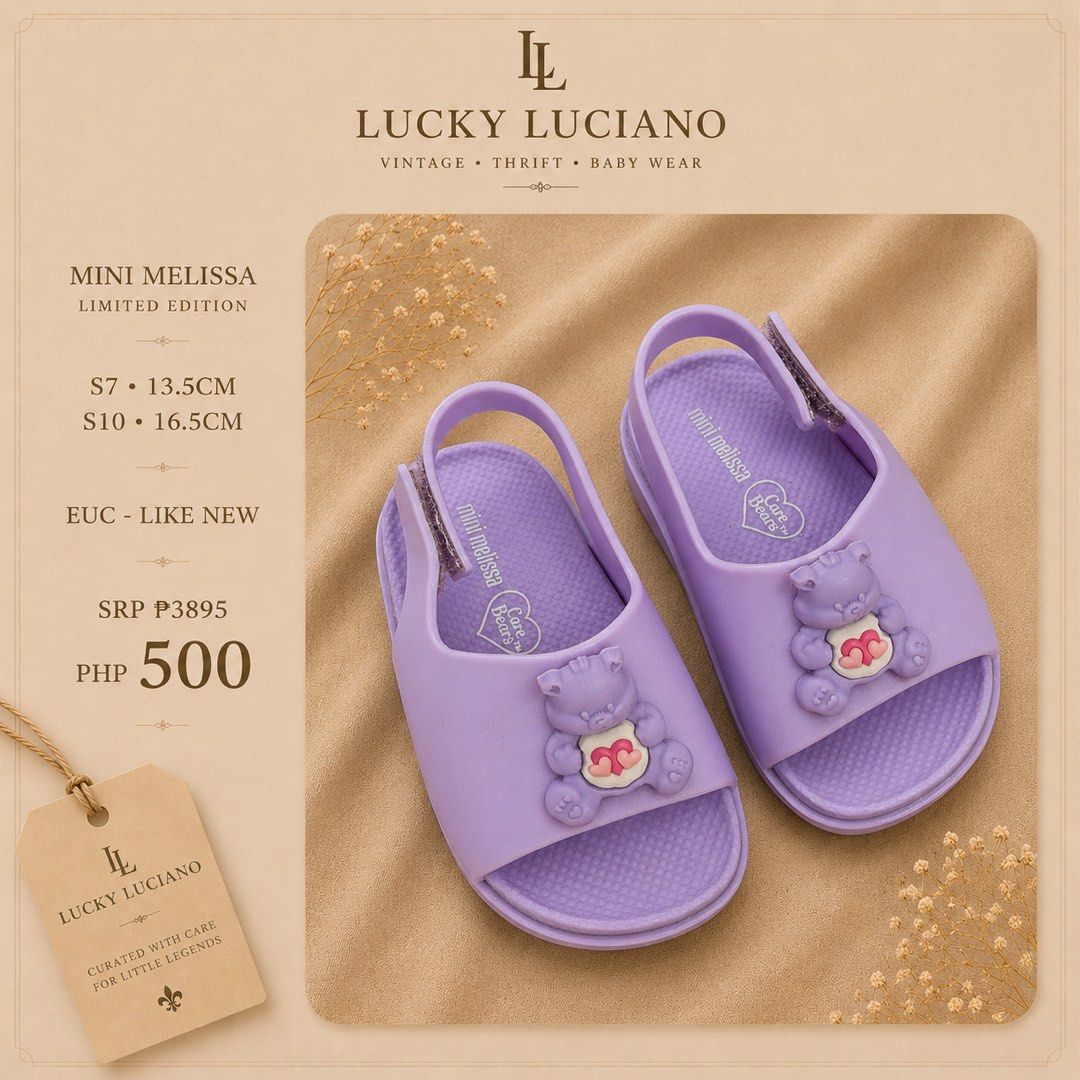 Mini melissa x care bears s7 and s10 (Category: Babies & Kids Fashion) located in Cavite. Submitted by koloretemnl (Listing ID 1451484003, Image 1). Description: .