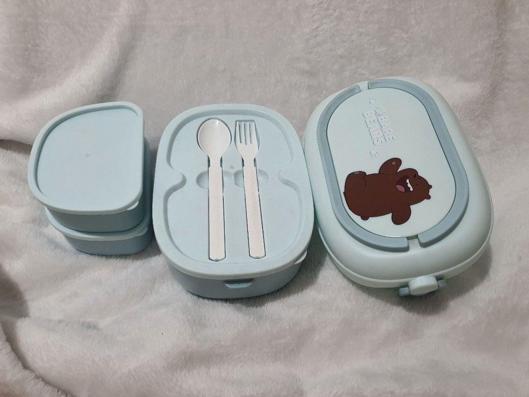 MINISO | We Bare Bears Lunch Box (Category: Food Organization & Storage) located in Caloocan City. Submitted by thefoundchance (Listing ID 1451450971, Image 2). Description: Brand: MINISO Design: We Bare Bears Lunch Box Color: Blue.