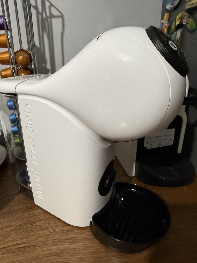 Nescafé Dolce Gusto Genio S Coffee Machine (Category: Coffee Machines & Makers) located in Cavite. Submitted by garageprimesales (Listing ID 1451337909, Image 3). Description: - Nescafé Dolce Gusto Genio S Coffee Machine - Auto stop function for perfect brewing - Eco mode for energy saving - Versatile: Makes both hot and cold beverages - Play & Select feature for easy operation - Powerful 15 bar maximum pressure for rich coffee - Enjoy delicious 