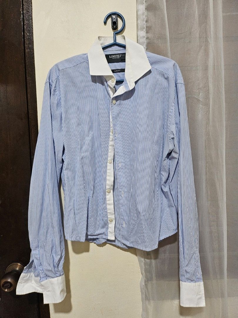 Office Tops (Category: Longsleeves) located in Mandaluyong City. Submitted by efril.pecson (Listing ID 1451398858, Image 1). Description: marks and spencer, h&m, and unbranded gray top. altered fit to make it cropped pero hindi naging boxy style siya.