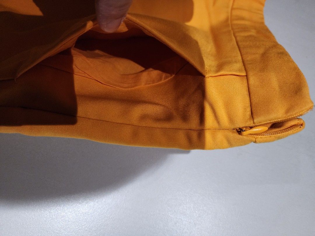 Orange High-Waisted Pants with Pockets (Category: Other Bottoms) located in Muntinlupa City. Submitted by sofia010317 (Listing ID 1451442826, Image 3). Description: ZARA - Orange high-waisted pants - Side pockets for convenience - Front zipper closure - Durable cotton blend fabric - Ideal for casual or dressed-up outfits - Simple and versatile design.