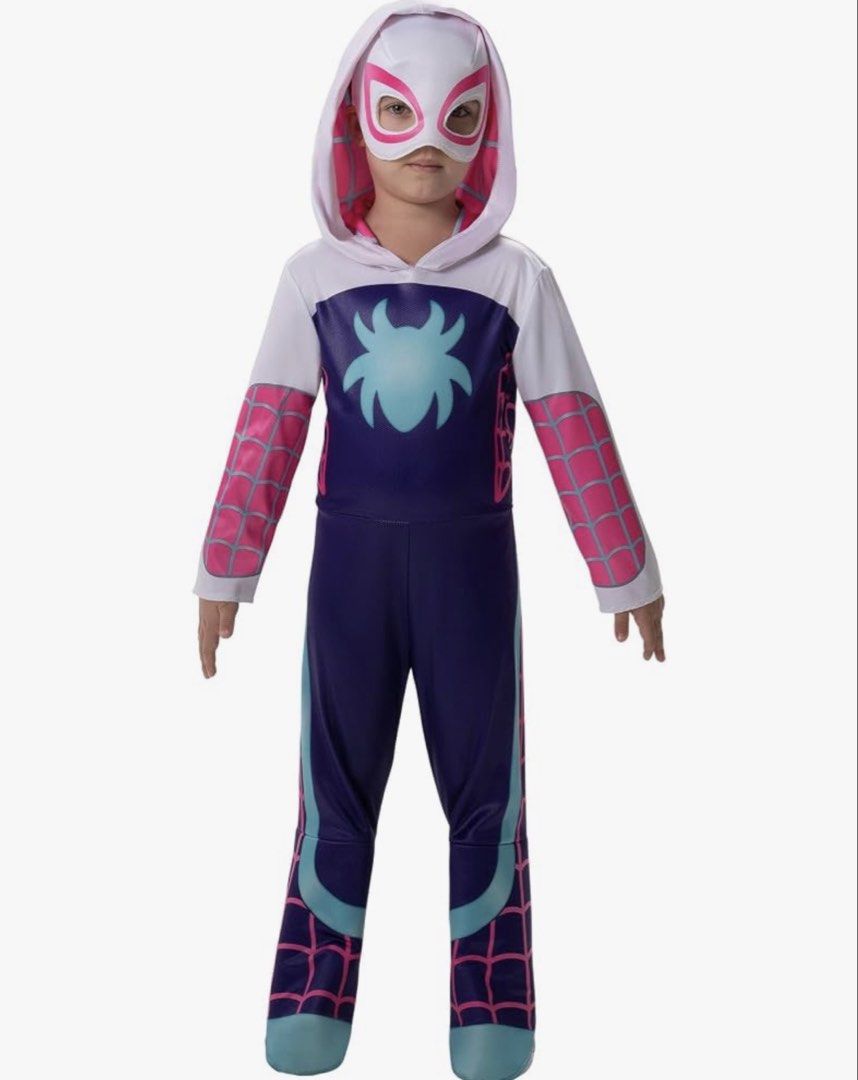 3-5YO Original Ghost Spider Costume (Category: Babies & Kids Fashion) located in Mandaluyong City. Submitted by grmnk (Listing ID 1451338060, Image 3). Description: Bought from Amazon (see last photo) Worn less than 5x Original licensed product RFS: No longer fits my daughter! This fits 3-5yo BPI / GCash GGX / Grab / Lalamove from Mandaluyong.