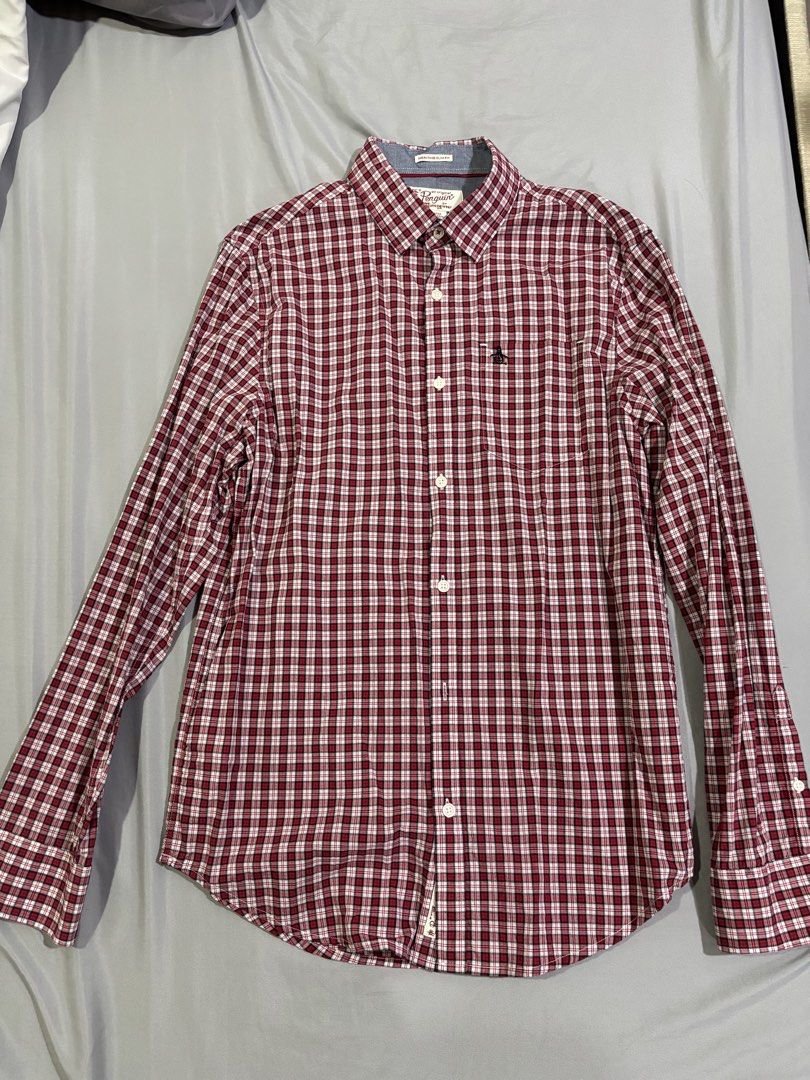 Penguin Red Button Down Long Sleeved Shirt (Category: Formal Shirts) located in Quezon City. Submitted by kevin.302 (Listing ID 1451440342, Image 3). Description: No issues Check pictures for dimensions/measurements.