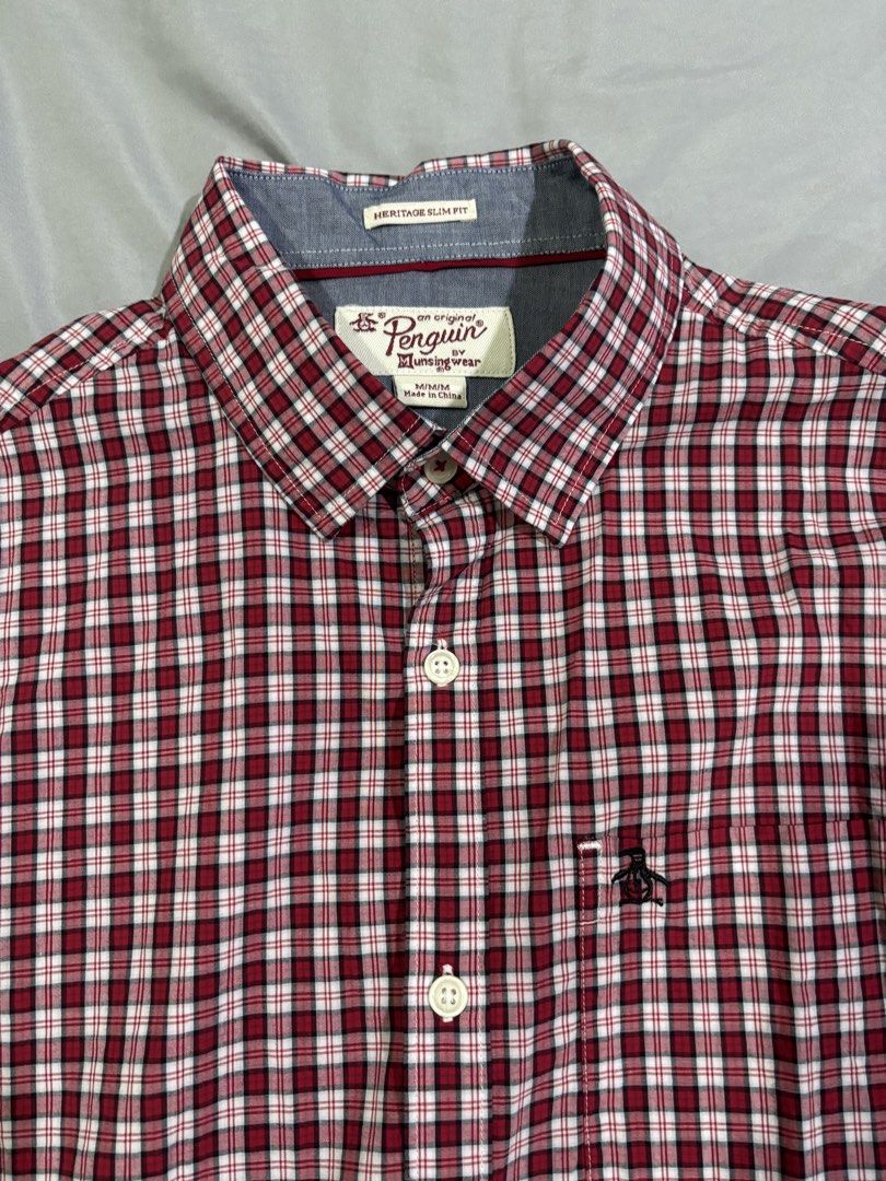 Penguin Red Button Down Long Sleeved Shirt (Category: Formal Shirts) located in Quezon City. Submitted by kevin.302 (Listing ID 1451440342, Image 2). Description: No issues Check pictures for dimensions/measurements.