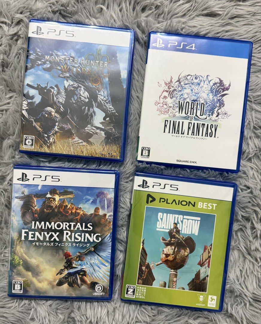 PS5 Games + Ps4 Games (Category: PlayStation) located in Pasig City. Submitted by audiexx (Listing ID 1451366257, Image 3). Description: 20 games, FS or FT sa Switch 2 Console PlayStation 5 (PS5) Eiyuden Chronicle: Hundred Heroes Call of Duty: Modern Warfare III Call of Duty: Black Ops 6 Monster Hunter Wilds Demon Slayer: Kimetsu no Yaiba - The Hinokami Chronicles Battlefield 2042 Valkyrie Elysium Steelrising Saints Row (Plaion Best Edition) Immo