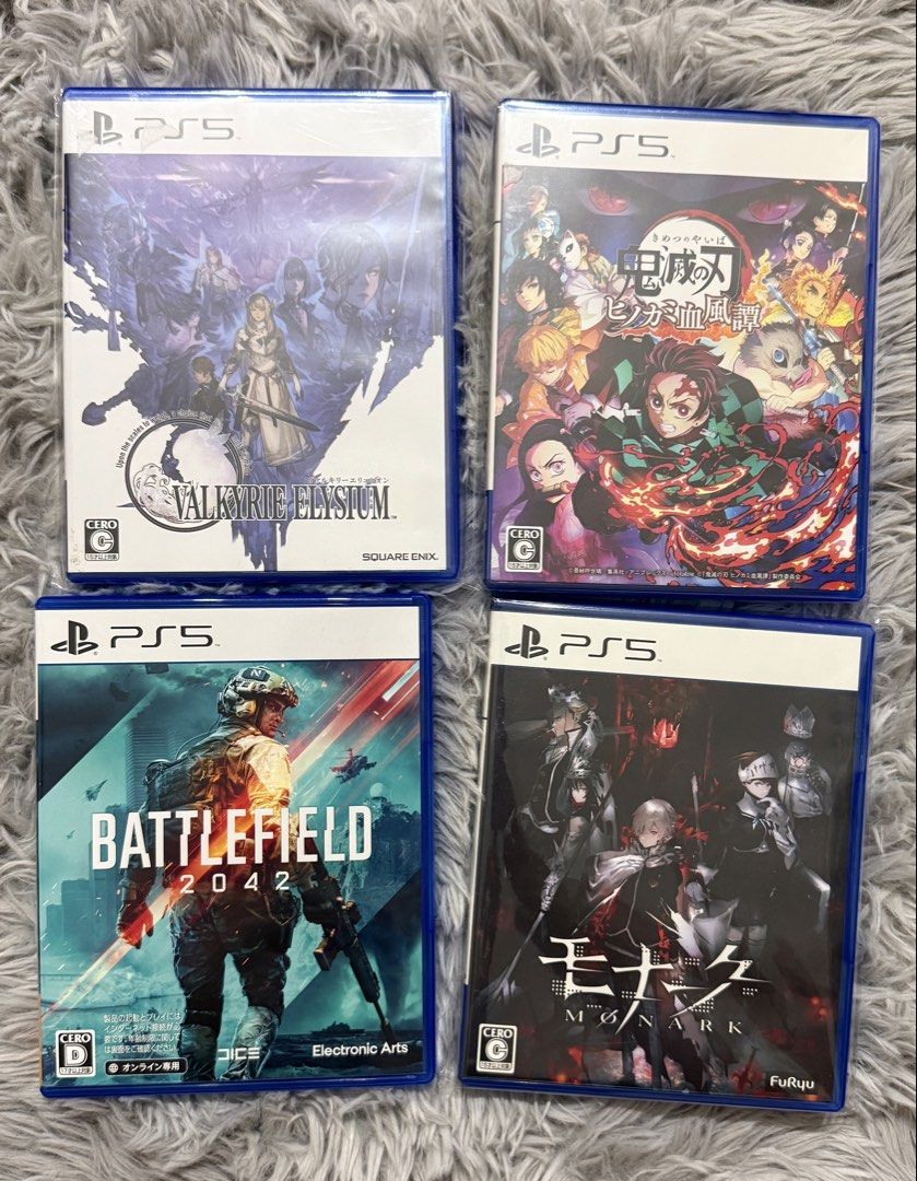 PS5 Games + Ps4 Games (Category: PlayStation) located in Pasig City. Submitted by audiexx (Listing ID 1451366257, Image 2). Description: 20 games, FS or FT sa Switch 2 Console PlayStation 5 (PS5) Eiyuden Chronicle: Hundred Heroes Call of Duty: Modern Warfare III Call of Duty: Black Ops 6 Monster Hunter Wilds Demon Slayer: Kimetsu no Yaiba - The Hinokami Chronicles Battlefield 2042 Valkyrie Elysium Steelrising Saints Row (Plaion Best Edition) Immo