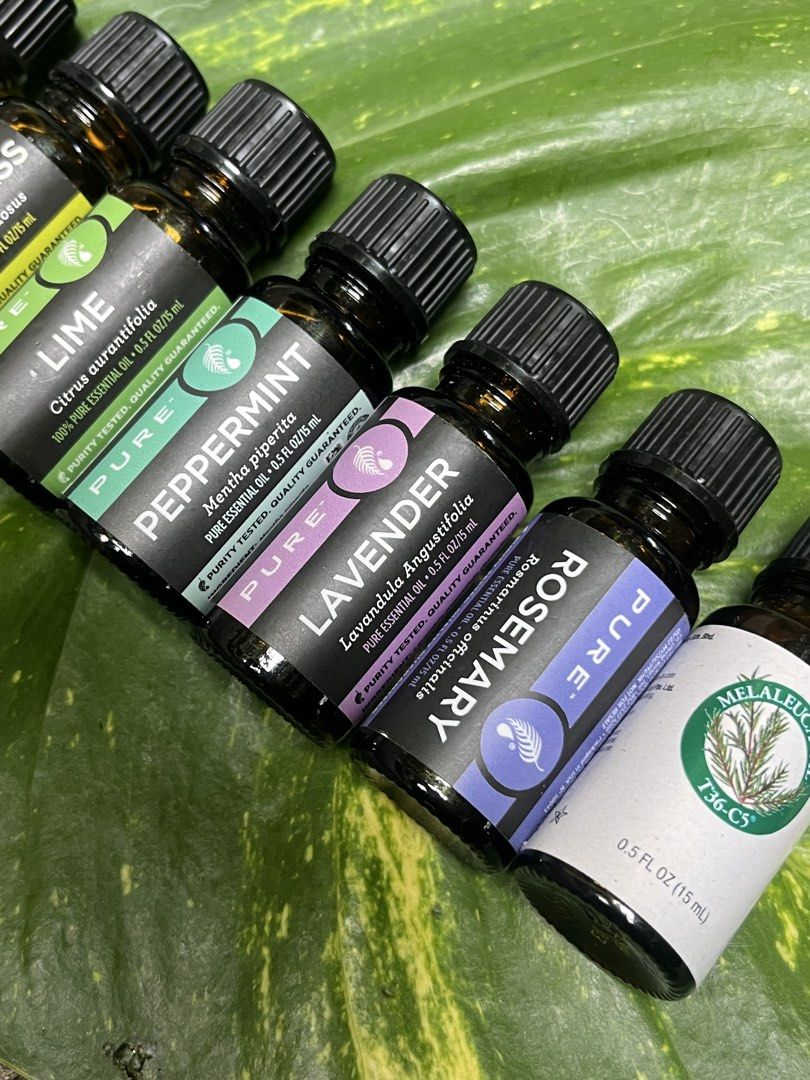 Pure Essential Oils 15ml bottle (Category: Home Fragrance) located in Manila. Submitted by parsnip97 (Listing ID 1451402073, Image 3). Description: Melaleuca Pure essential oils.
