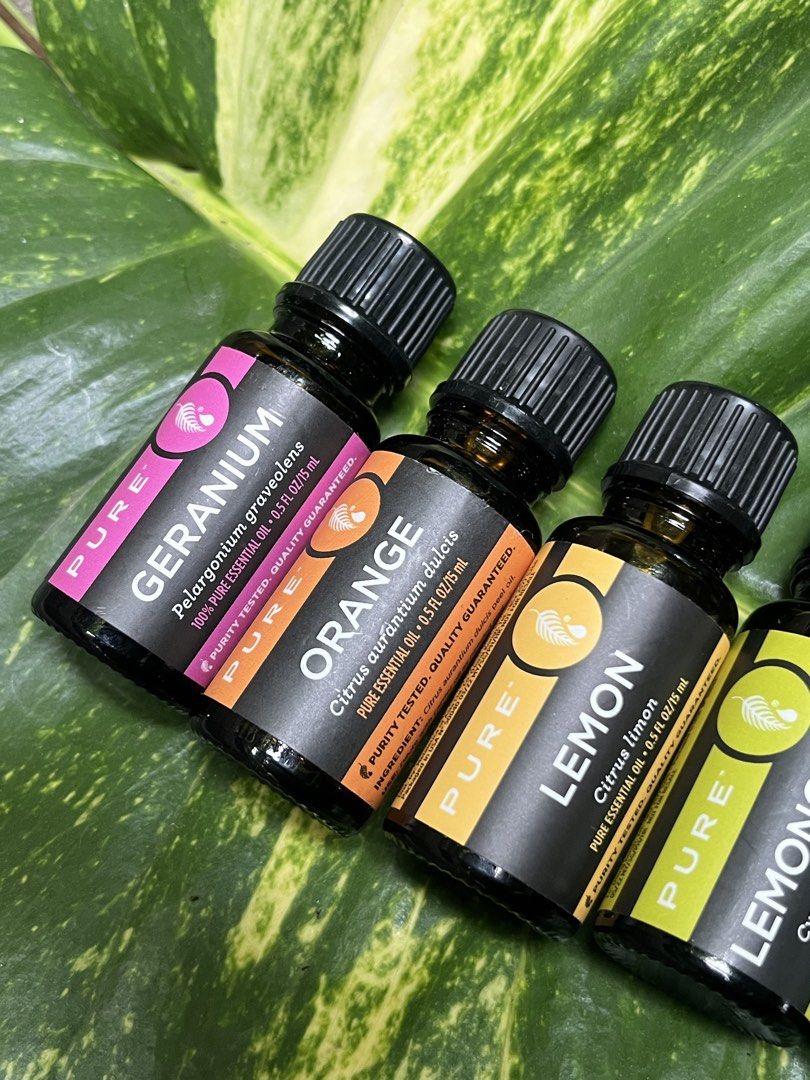 Pure Essential Oils 15ml bottle (Category: Home Fragrance) located in Manila. Submitted by parsnip97 (Listing ID 1451402073, Image 1). Description: Melaleuca Pure essential oils.