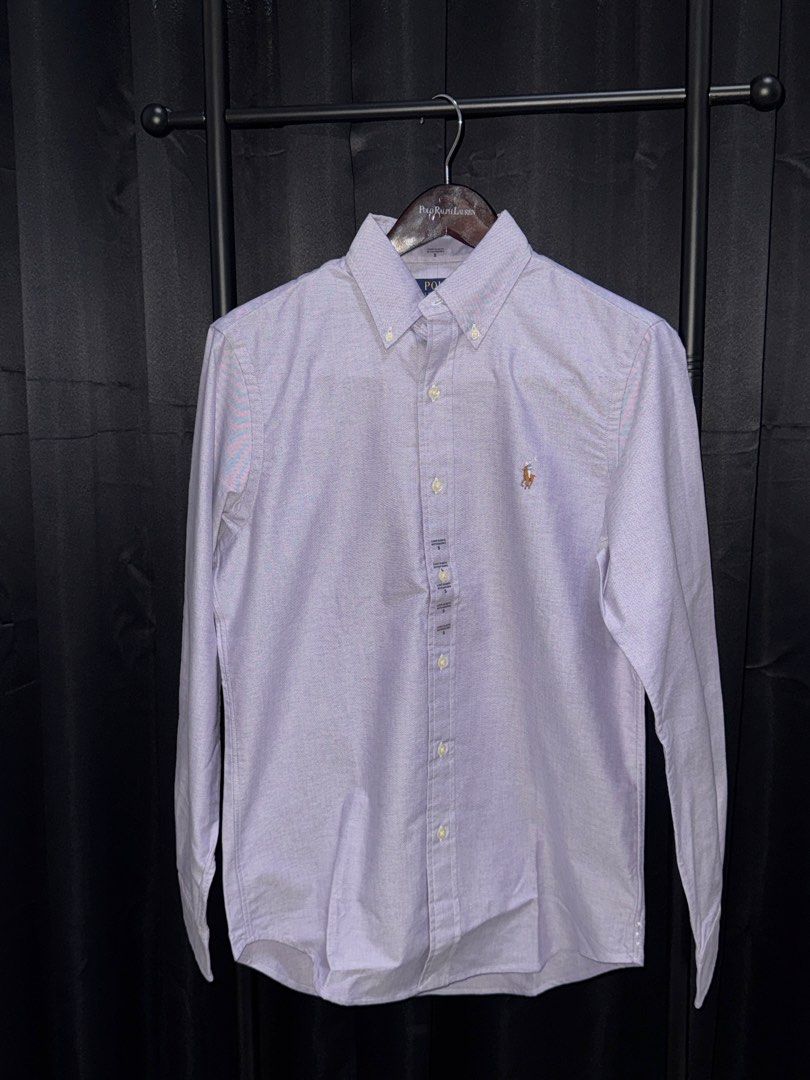 Ralph Lauren Oxford Long Sleeves (Category: Coats, Jackets and Outerwear) located in Porac. Submitted by tmdsbl (Listing ID 1451479826, Image 1). Description: Oxford Long Sleeves Brand new & Authentic Thistle color Size: Classic fit Small Fits up to medium .