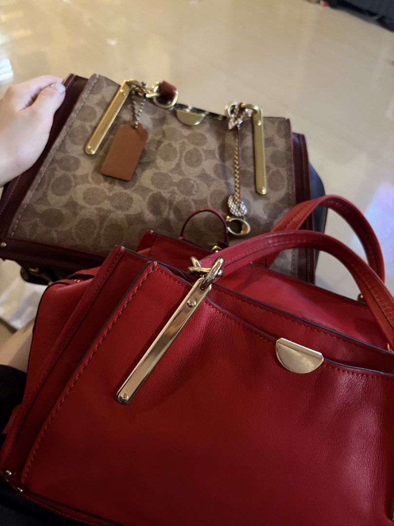 Coach Dreamer Handbag with Red Leather Gold Hardware (Category: Luxury Bags & Wallets) located in Manila. Submitted by katrinaalv30472 (Listing ID 1451397609, Image 2). Description: - Genuine red leather handbag - Elegant gold hardware details - Versatile carrying options: top handles and crossbody strap - Immaculate and clean interior - Ample space for all your essentials - Ideal for daily use.