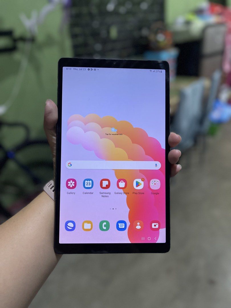 Samsung Galaxy Tab A7 Lite (Category: Android) located in Manila. Submitted by gadget_hub_199 (Listing ID 1451453336, Image 1). Description: 🍀SAMSUNG GALAXY TAB A7 Lite🍀 ✅ORIGINAL 🌸gaming Tab / Online Class/ Movie Marathon/ Business- POS/ 🌸 P2,800 Update upto ANDROID 14 ✅✅✅✅✅⭐️⭐️⭐️⭐️⭐️⭐️ 8.7 inches ! with sim/ Sd Card Slot Octa Core 🫶3/32 Gb 🫶facerecognition 🫶Type C charger 🫶5100mAh battery 🫶Wifi / data 🫶Text /Call Can download Heavy Ap