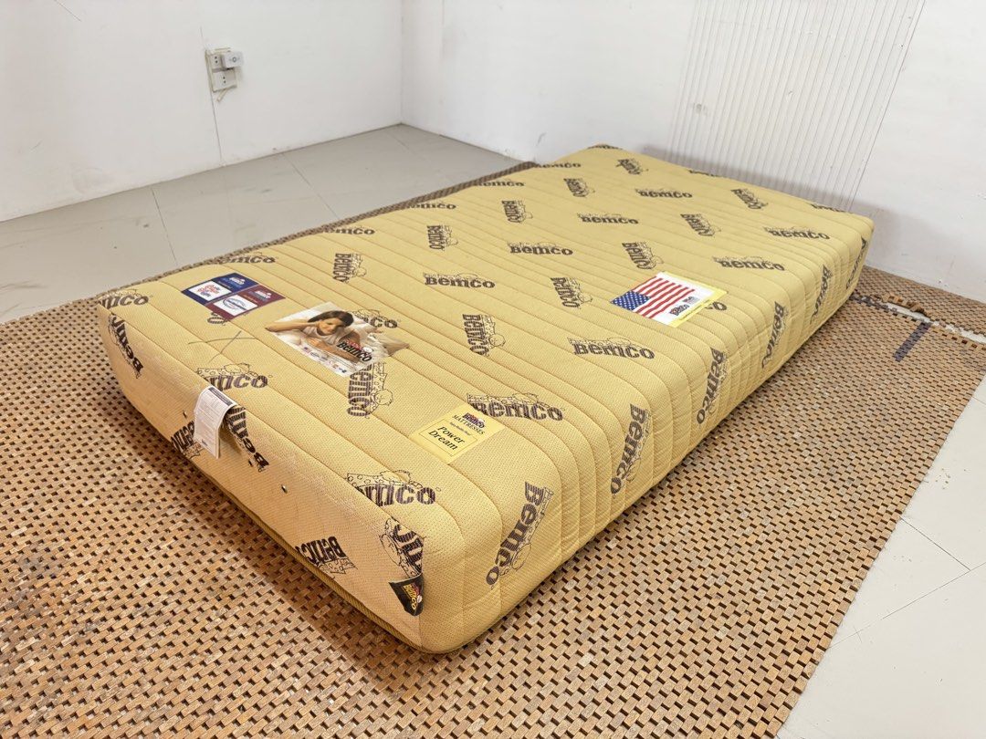Semi double mattress (Category: Bed Frames & Mattresses) located in Quezon City. Submitted by matetdevis13 (Listing ID 1451453001, Image 3). Description: BEMCO from USA Comfort Semi-Double Mattress Price: 6,900 43 x 79 x 10 In good condition Code MJS-D14.