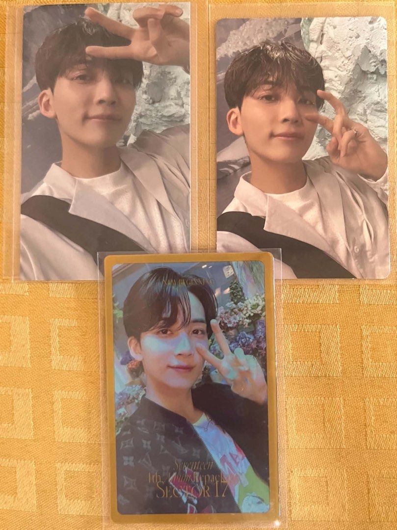 Seventeen Jeonghan Sector 17 PC Set (Category: K-Wave Merchandise) located in Cebu City. Submitted by riyaaaaa_ (Listing ID 1451382218, Image 1). Description: PHP 400 Set PAYO / PHP 450 - 7 days dop with nrdp Onhand , can ship tomorrow MOD : JNT Loc : Cebu X sensi , good condi DM to claim!.