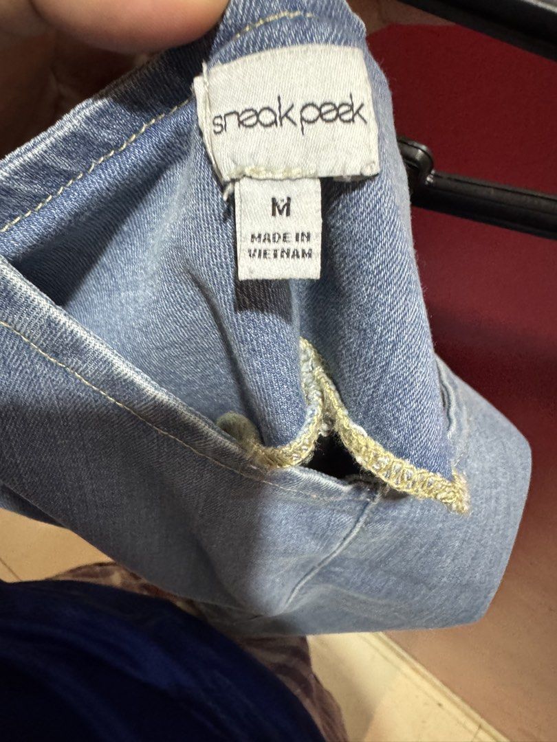 Sleeveless denim mini dress with slim (Category: Dresses) located in Teluk Intan. Submitted by ad.36k (Listing ID 1451499770, Image 2). Description: preloved item price inc postage.