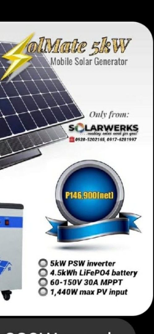 ANERN 5kW Mobile Solar Generator and panels BIG DISCOUNT SALE ...