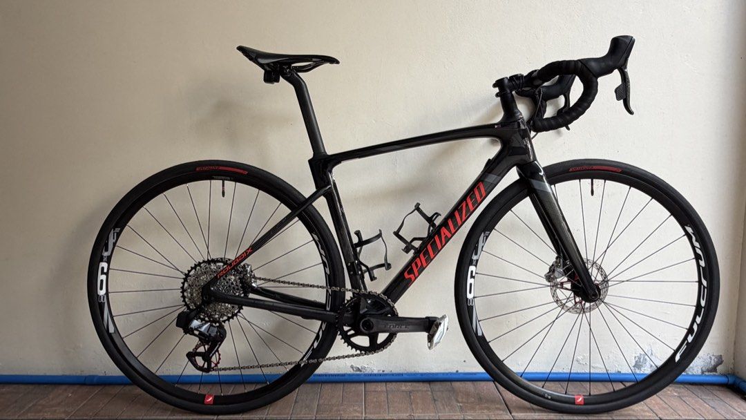 Specialized Roubaix , Size 52 (Category: Bicycles) located in Taguig. Submitted by c00lafu (Listing ID 1438750068, Image 1). Description: - Specialized Roubaix Size 52 - 2020 model - Acquired Dec 2021 - Future Shock Front suspension - Specialized Stem 80mm - Specialized Dropbars 380mm - SRAM groupset SRAM RED D1 Shifters and Brake Calipers SRAM RED XPLR RD 10-44t CERAMIC SPEED OSPW GARBARUK 10-44t Cassette (Lighter than SRAM RED XPLR 10-44t) SRAM