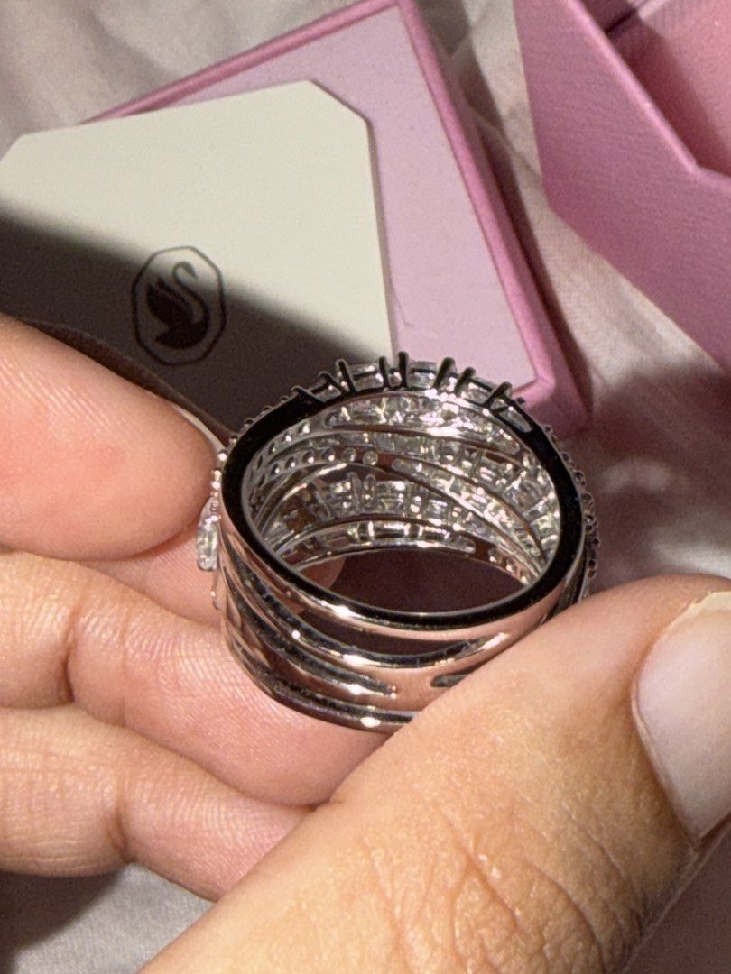 Swarovski (Nabila Razali) Ring (Category: Accessories) located in Tanjong Malim. Submitted by tkhmyra (Listing ID 1451496687, Image 3). Description: Sizing 58 sesuai sizing emas 14-15 No fussy, joy buyer.. Yang betul2 berminat boleh roger. Reason nk letgo tersilap sizing tak senpat nk tukar .. boleh kurang sikit harga but no low baller please! Still new! Come with warranty card. Boleh dm nnti i bagi pic semua segalanya.. okeys..