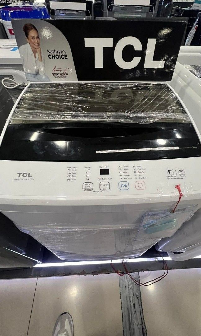 TCL TOP LOAD WASHING MACHINE FULLY AUTOMATIC (NON INVERTER AND INVERTER TYPE) (Category: Washing Machines and Dryers) located in Manila. Submitted by chuck_claros (Listing ID 1451453750, Image 2). Description: TCL TOP LOAD WASHING MACHINE FULLY AUTOMATIC NON INVERTER AND INVERTER TYPE ☑️BRAND NEW FACTORY SEALED UNIT WITH OFFICIAL SALES INVOICE AND WARRANTY ◽(NON INVERTER) 7.5 kg - TWA75 F107TLW - 9,890 8.5 kg - TWA85 F430DG - 11,790 ◽(INVERTER TY