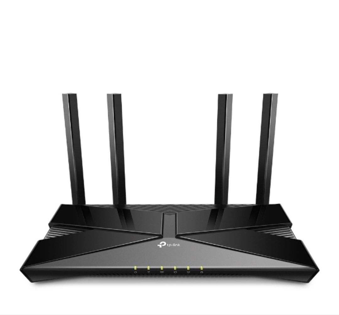 TP-Link EX510 (Category: Networking) located in Singapore. Submitted by happythought17 (Listing ID 1451371921, Image 2). Description: AX3000 Dual-Band Wi-Fi o: 2402 Mbps (5 GHz) + 574 Mops (2.4 GHz).* 802.1lax Technology: Create a seamless Wi-Fi network in your home with the revolutionary combination of OFDMA, MU-MIMO, and Beamforming technologies.** Ultra Connectivity: 1x Gigabit WAN + 4 x Gigabit LAN Ethernet ports and USB 3.0 port provide warp
