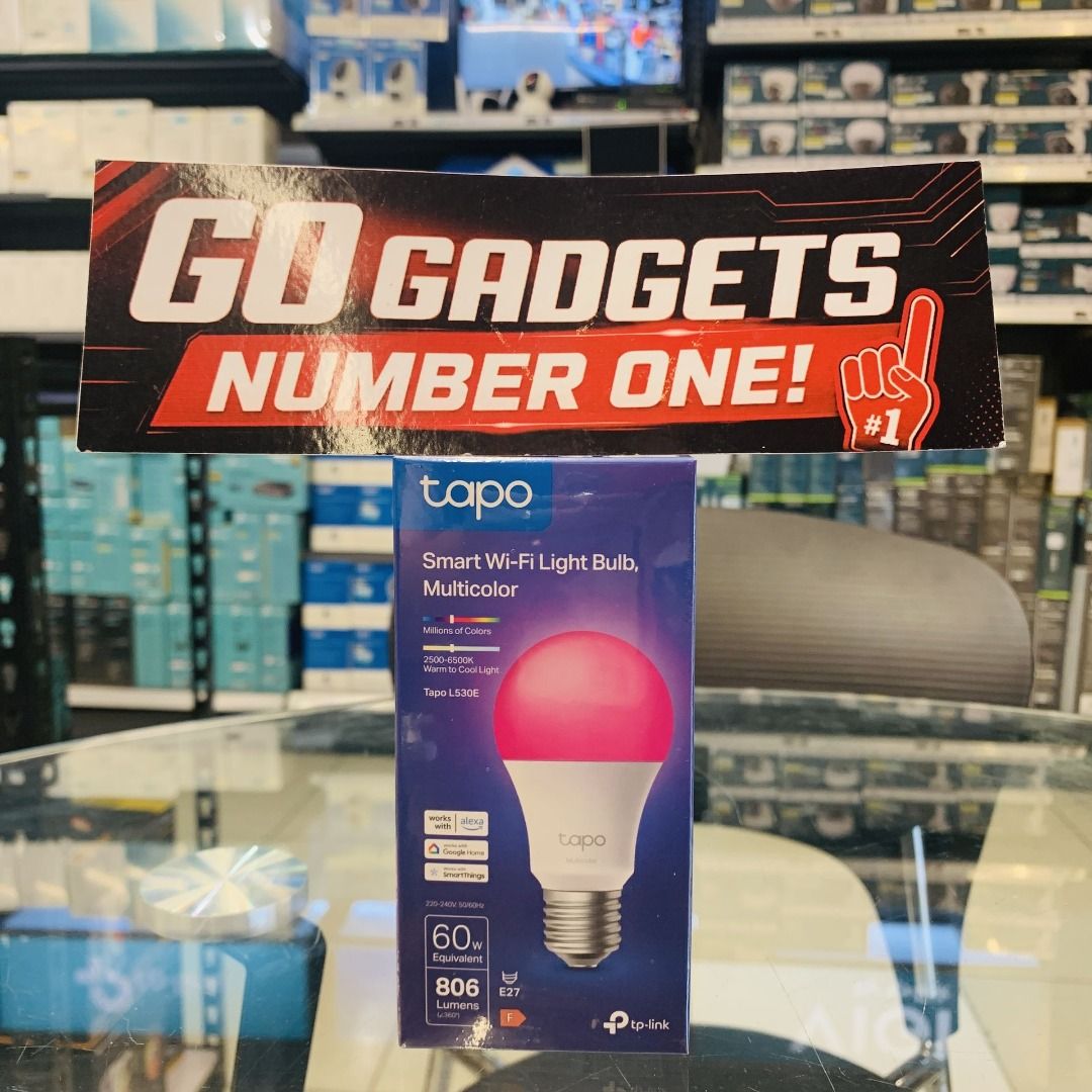 Tp-Link Tapo L530E Smart Wi-Fi Multicolor Dimmable Light Bulb (Category: Lighting) located in Makati City. Submitted by gogadgetsmakati (Listing ID 1451327920, Image 1). Description: .