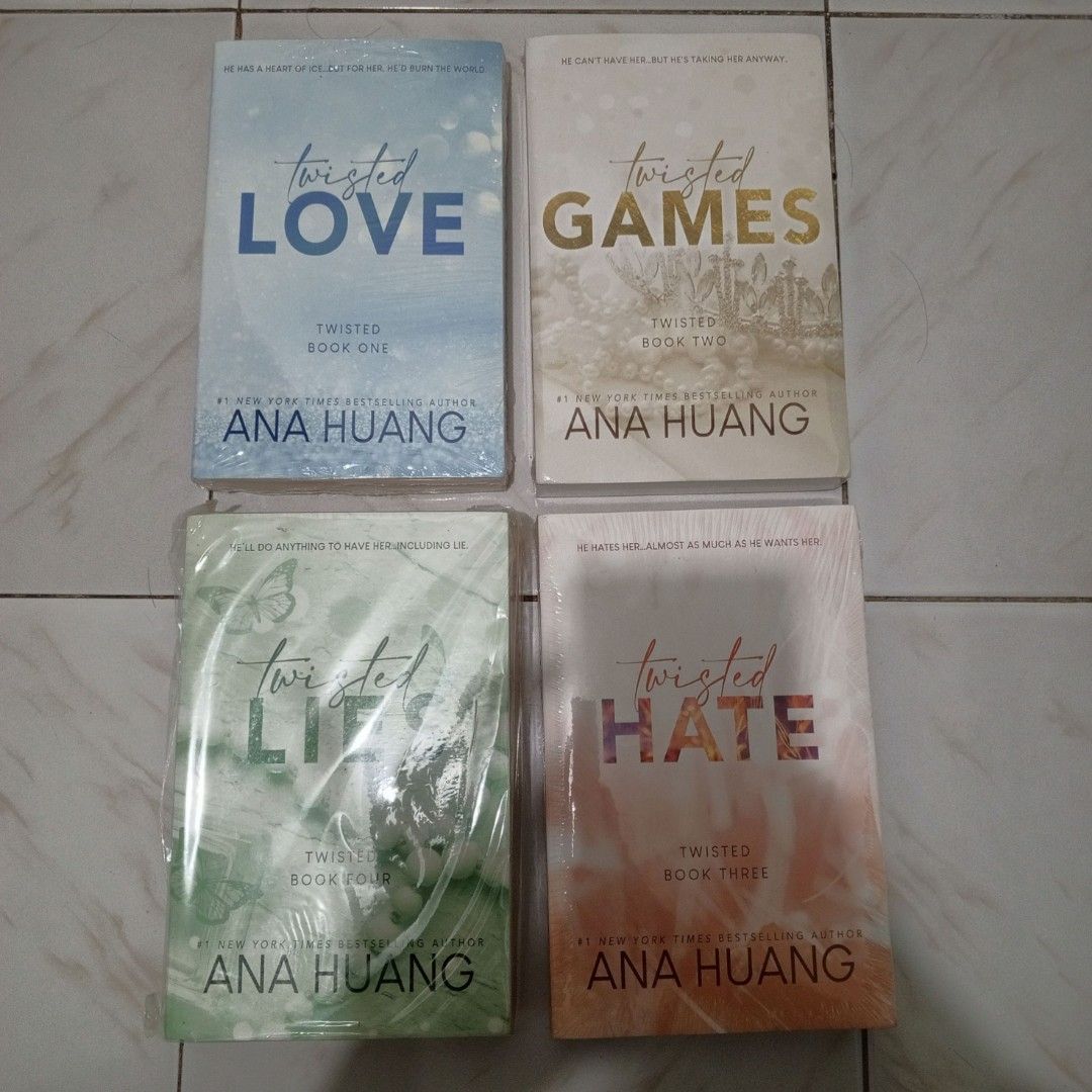 twisted series by ana huang (Category: Storybooks) located in Baliuag. Submitted by ronaldojunior (Listing ID 1451341946, Image 1). Description: books for sale - repriced❗ twisted series by ana huang - 645 each > twisted love > twisted games > twisted lies > twisted hate RFS: decluttering / need space MOD: Direct J&T / SDD (shipping fee must be shouldered by the buyer) MOP: Gcash LOCATION: Baliwag City, Bulacan Message me if you are interested. P