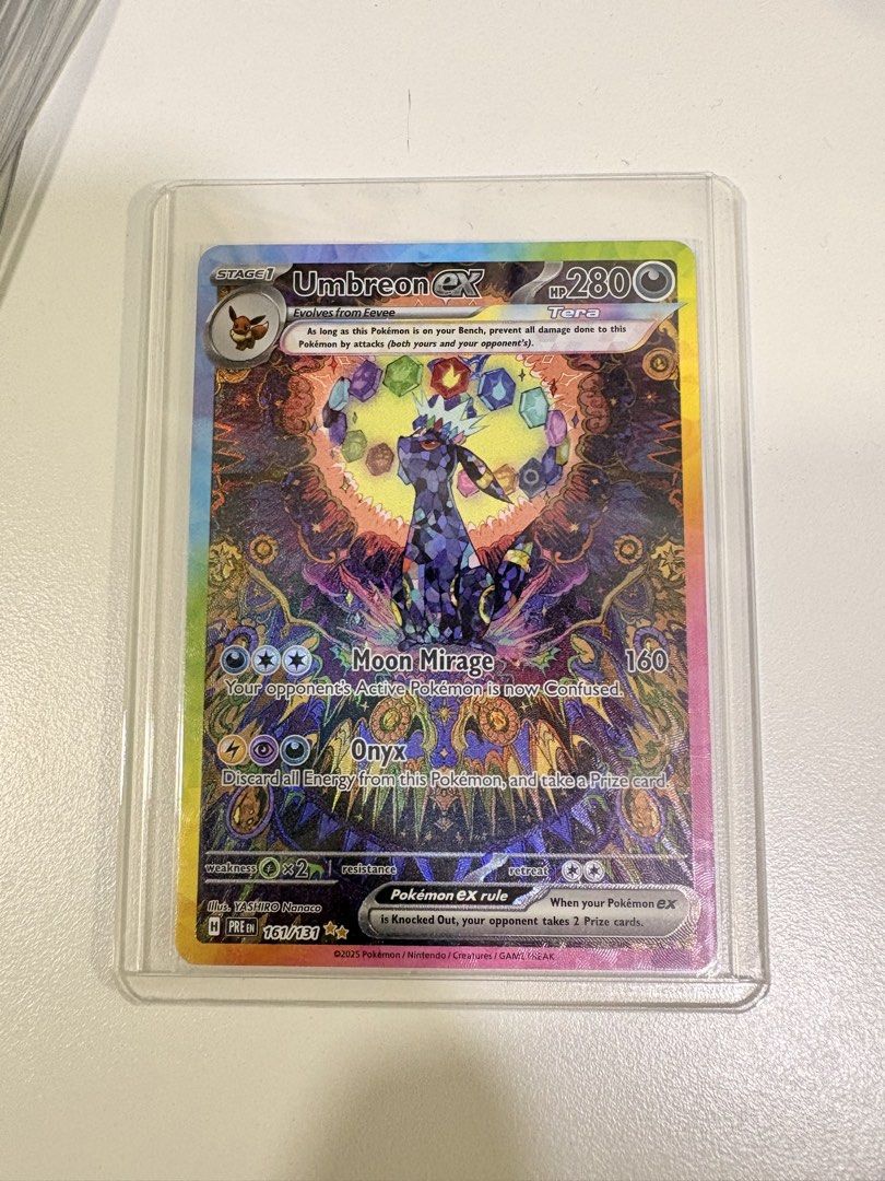 Umbreon EX (Category: Toys & Games) located in Kuala Lumpur. Submitted by maxykizuki (Listing ID 1451461573, Image 1). Description: -Prismatic Evolution Umbreon EX -PM Nego.