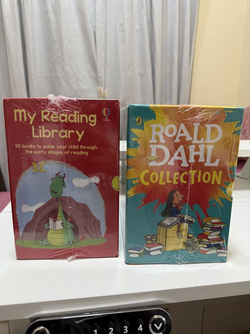 Usborne My Reading Library & Roald Dahl Book Sets (Category: Children's Books) located in Paranaque City. Submitted by hellowooorld (Listing ID 1451515469, Image 2). Description: - Usborne My Reading Library: 50 books for early readers. - Roald Dahl Collection: Features popular stories. - Both sets are brand new and sealed in plastic. - Ideal for children learning to read. Php 1900 each.