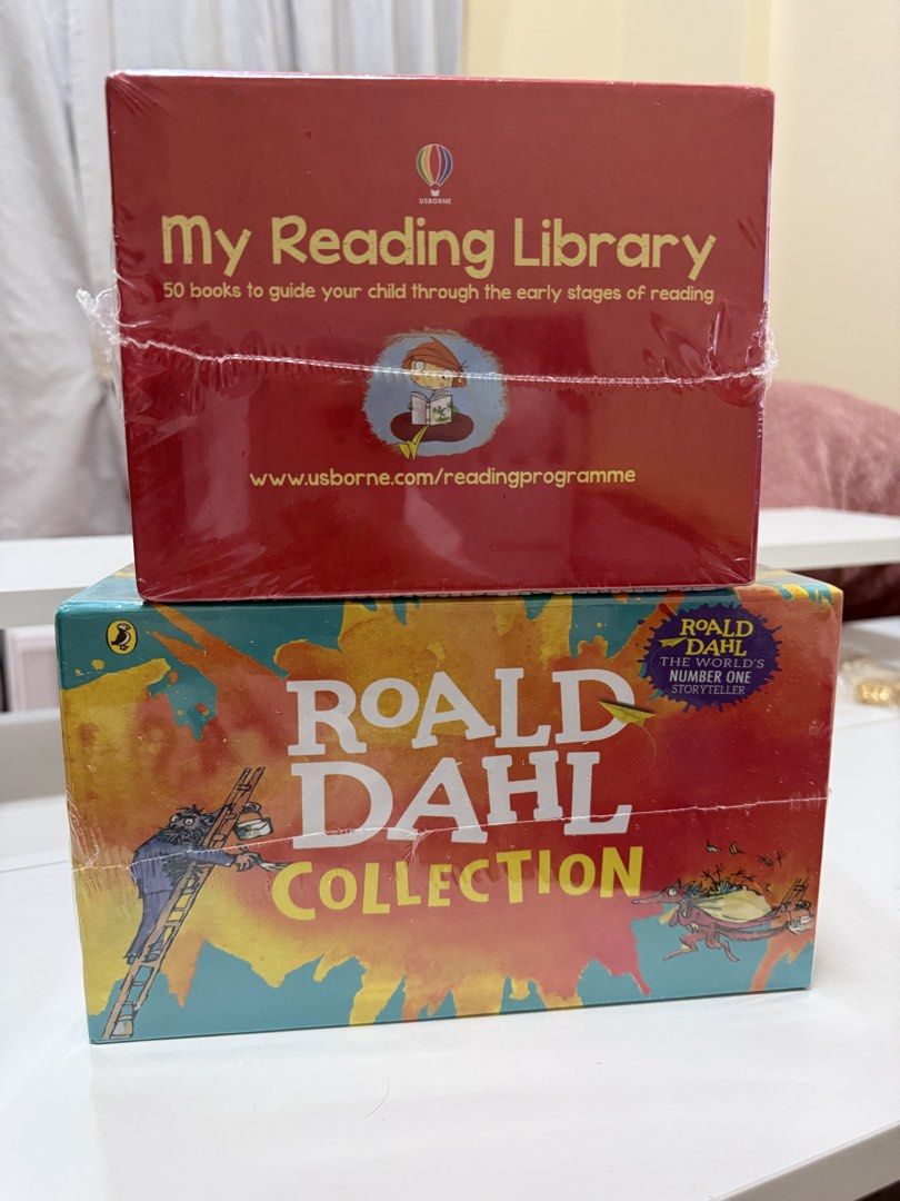 Usborne My Reading Library & Roald Dahl Book Sets (Category: Children's Books) located in Paranaque City. Submitted by hellowooorld (Listing ID 1451515469, Image 1). Description: - Usborne My Reading Library: 50 books for early readers. - Roald Dahl Collection: Features popular stories. - Both sets are brand new and sealed in plastic. - Ideal for children learning to read. Php 1900 each.