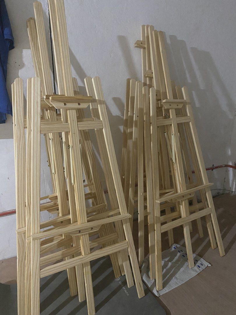 Wooden Easel Stand (Category: Art & Prints) located in Pasay City. Submitted by mriahunnuh2 (Listing ID 1451514637, Image 2). Description: For sale 1.5 meters height Discounts for bulk orders Same day delivery Blue app is Mriahunnuh2.