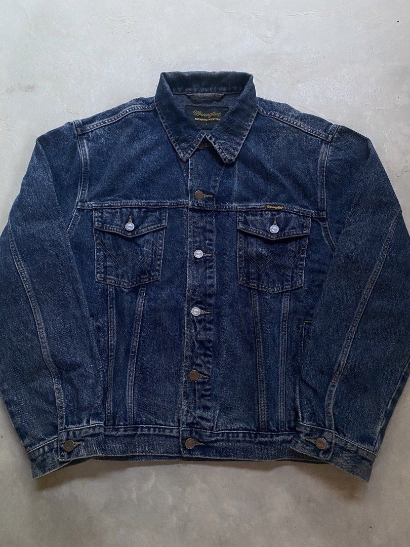WRANGLER - VINTAGE W41001 DENIM JACKET (Category: Coats, Jackets and Outerwear) located in Naga. Submitted by junked_garments_v2 (Listing ID 1451445637, Image 3). Description: WRANGLER - VINTAGE W41001 DENIM JACKET CONDITION: EXCELLENT COLOR RATE: 9.5/10 ISSUE: NONE WIDTH 24” / LENGTH 25” DM ME TO PURCHASE!.