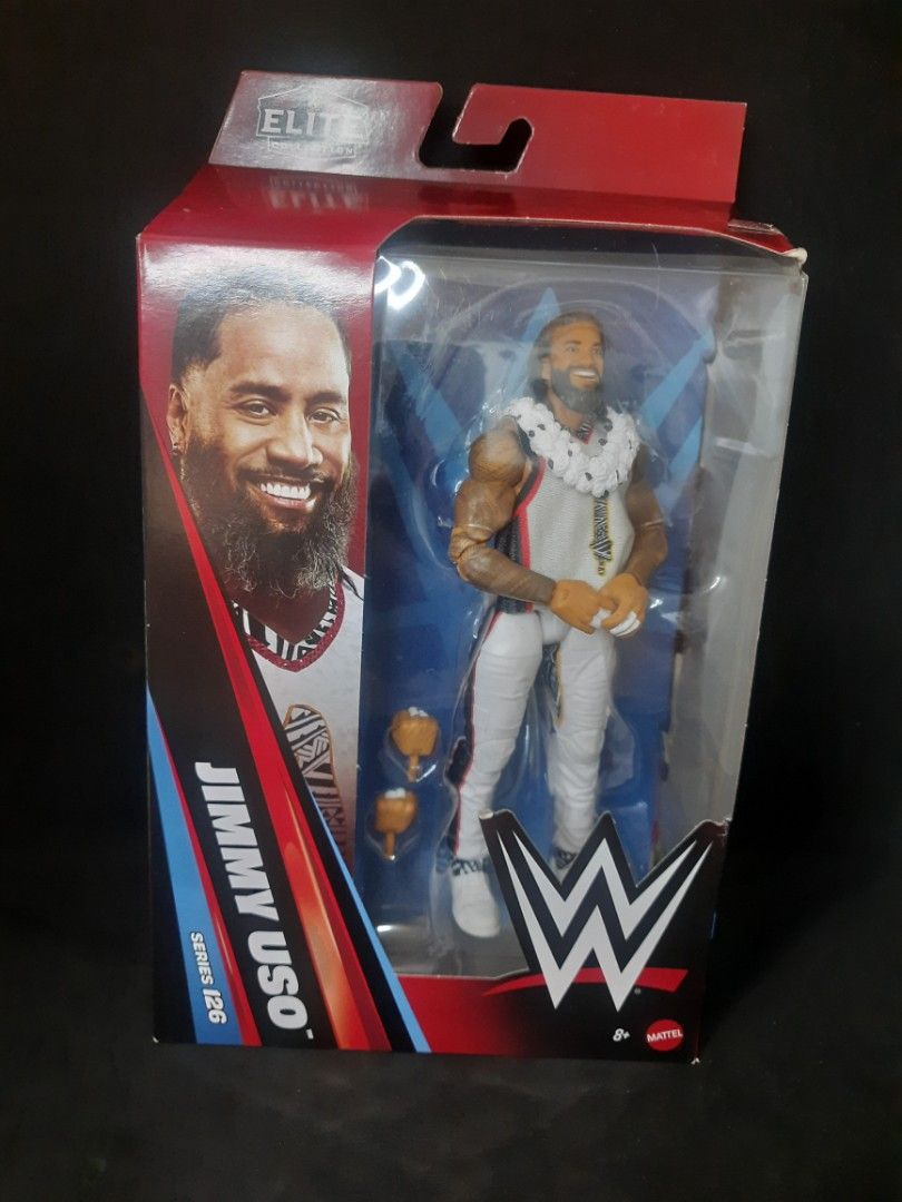 WWE Elite 126 Jimmy Uso (Category: Figurines & Statues) located in San Juan City. Submitted by ged06 (Listing ID 1451359282, Image 1). Description: Title: WWE Action Figures – Mattel | Brand New, Unopened | PRICE FIXED Description: Brand new and unopened WWE Action Figures for sale! All figures are complete with accessories. Please note that while the items are in brand new condition, there may be minor cosmetic imperfections on the packaging. If