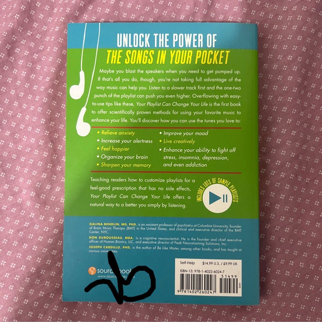Your Playlist Can Change Your Life Book (Category: Storybooks) located in Manila. Submitted by zingiberpubg (Listing ID 1451339670, Image 3). Description: RFS: decluttering MOP: Gcash or BPI MOD: J&T or Lalamove PAYO. .
